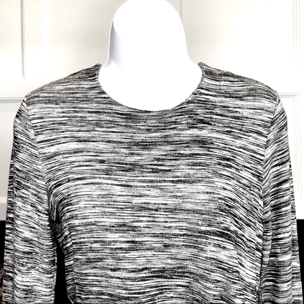 WHISTLES Ira Dress with Wrap Tie Waist in Grey Marl Size 6 - Picture 6 of 10